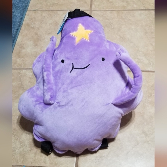 Adventure Time Lumpy Space Princess 16 Inch Plush Backpack - Picture 1 of 2